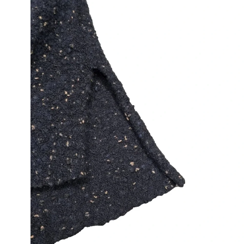 Free People Tweed Knit oversized Sweater Midnight Large A004937